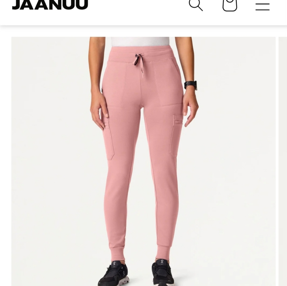Jaanuu Pink Track Pants with Elastic Waistband